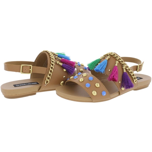 Design Lab Tassel Sandals NEW - Picture 2 of 5
